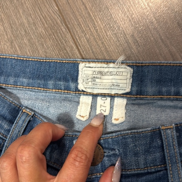 Current/Elliott 1557 The Fling Blue Straight version Classic boyfriend Jean - - Picture 2 of 8